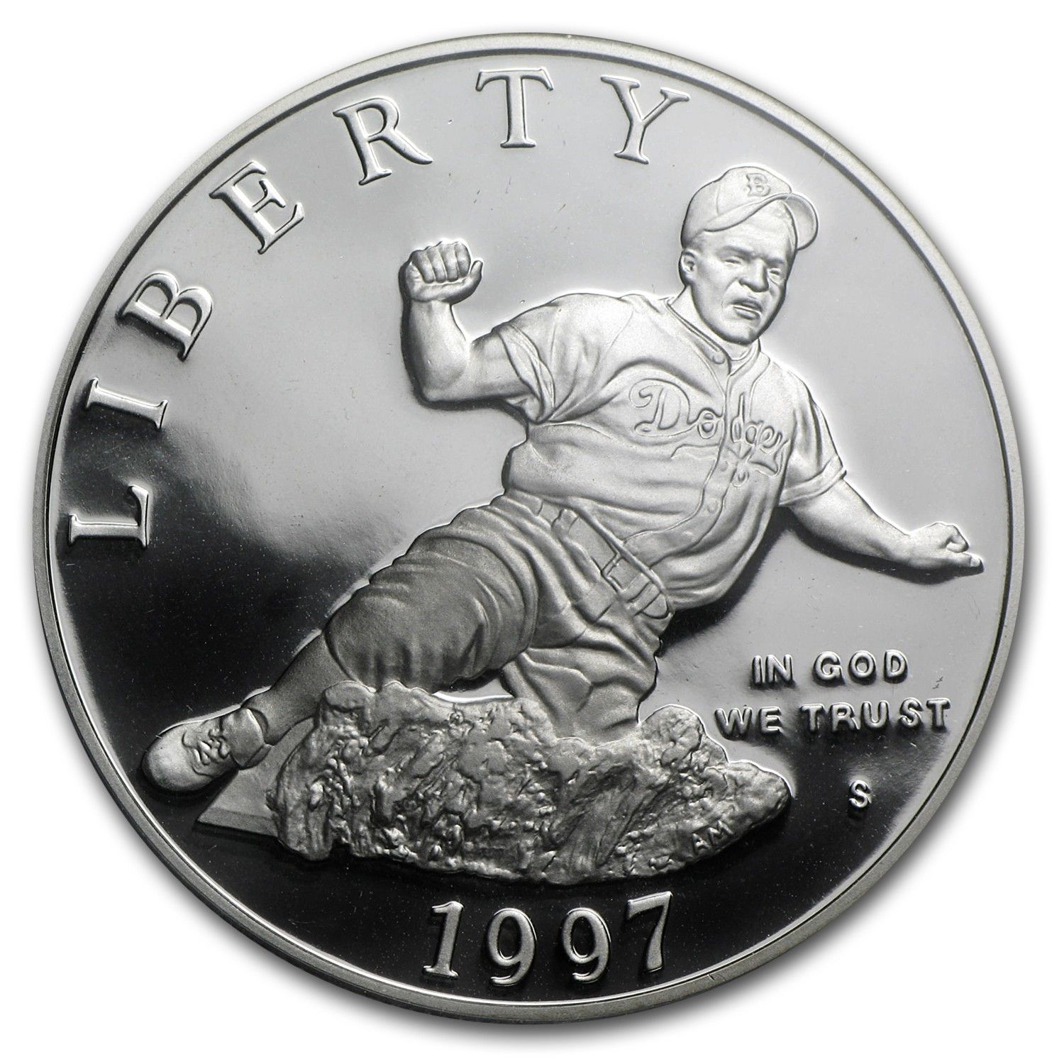 1997-S ジャッキー・ロビンソン 1ドル シルバー コモン PR-70 PCGS