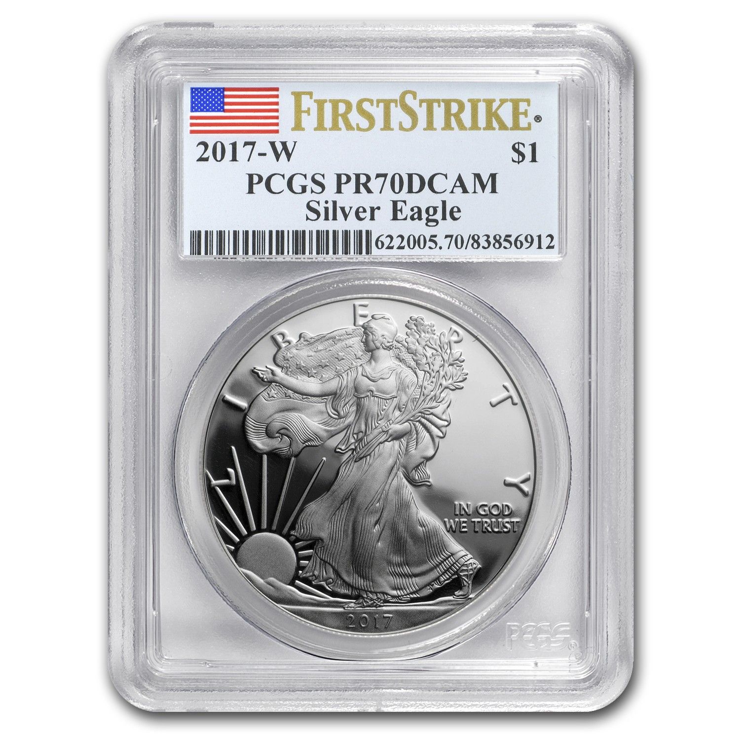 2017-W プルーフ アメリカン シルバー イーグル PR-70 PCGS (FS