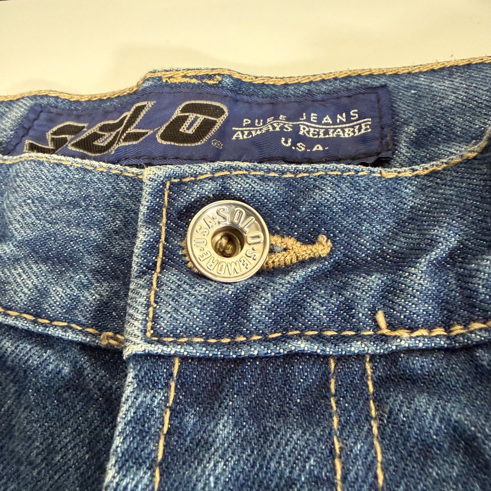 90s SOLO SEMORE ウルトラバギーパンツ デニム USA製 B-BOY TALON