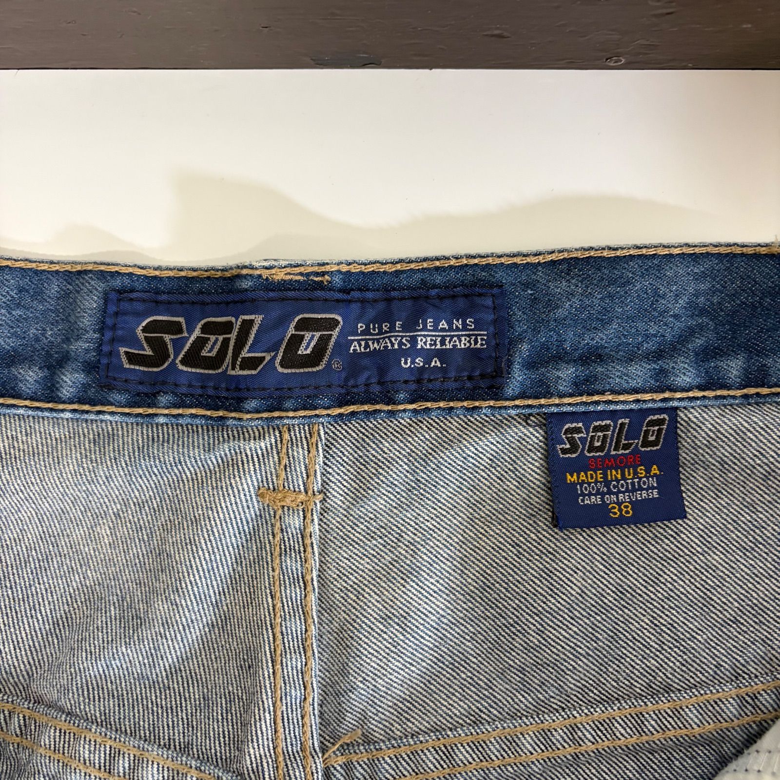 90s SOLO SEMORE ウルトラバギーパンツ デニム USA製 B-BOY TALON 