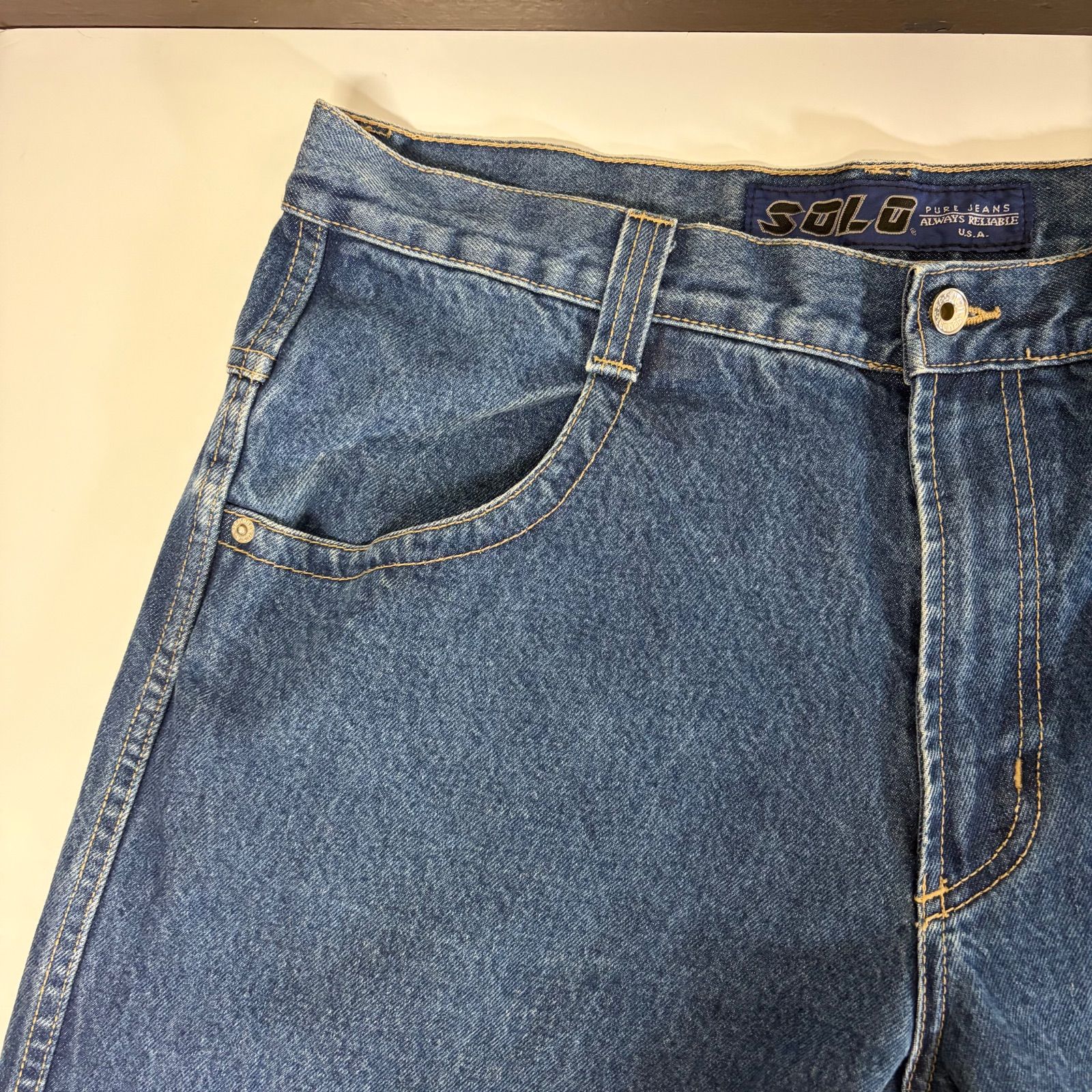 90s SOLO SEMORE ウルトラバギーパンツ デニム USA製 B-BOY TALON