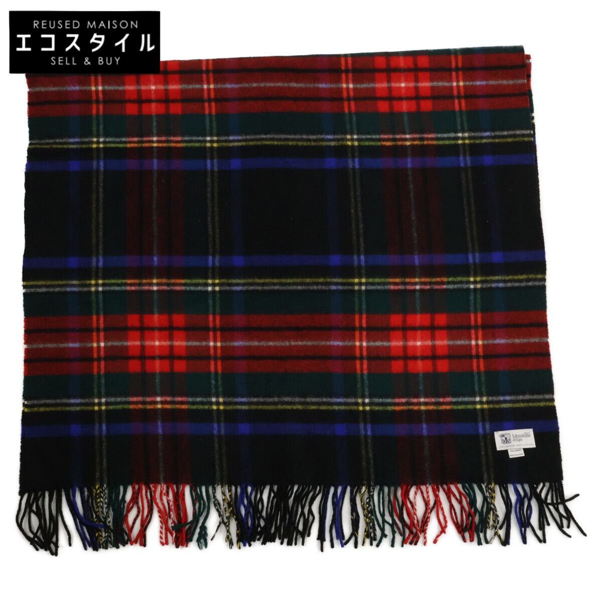 Johnstons ジョンストンズ KU0324 Black Stewart タータンチェック