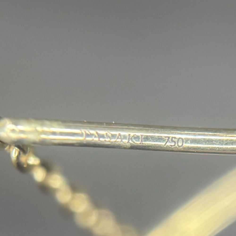 タサキ ピアス K18YG×パール アメリカンピアス 750刻印有 EC-3679