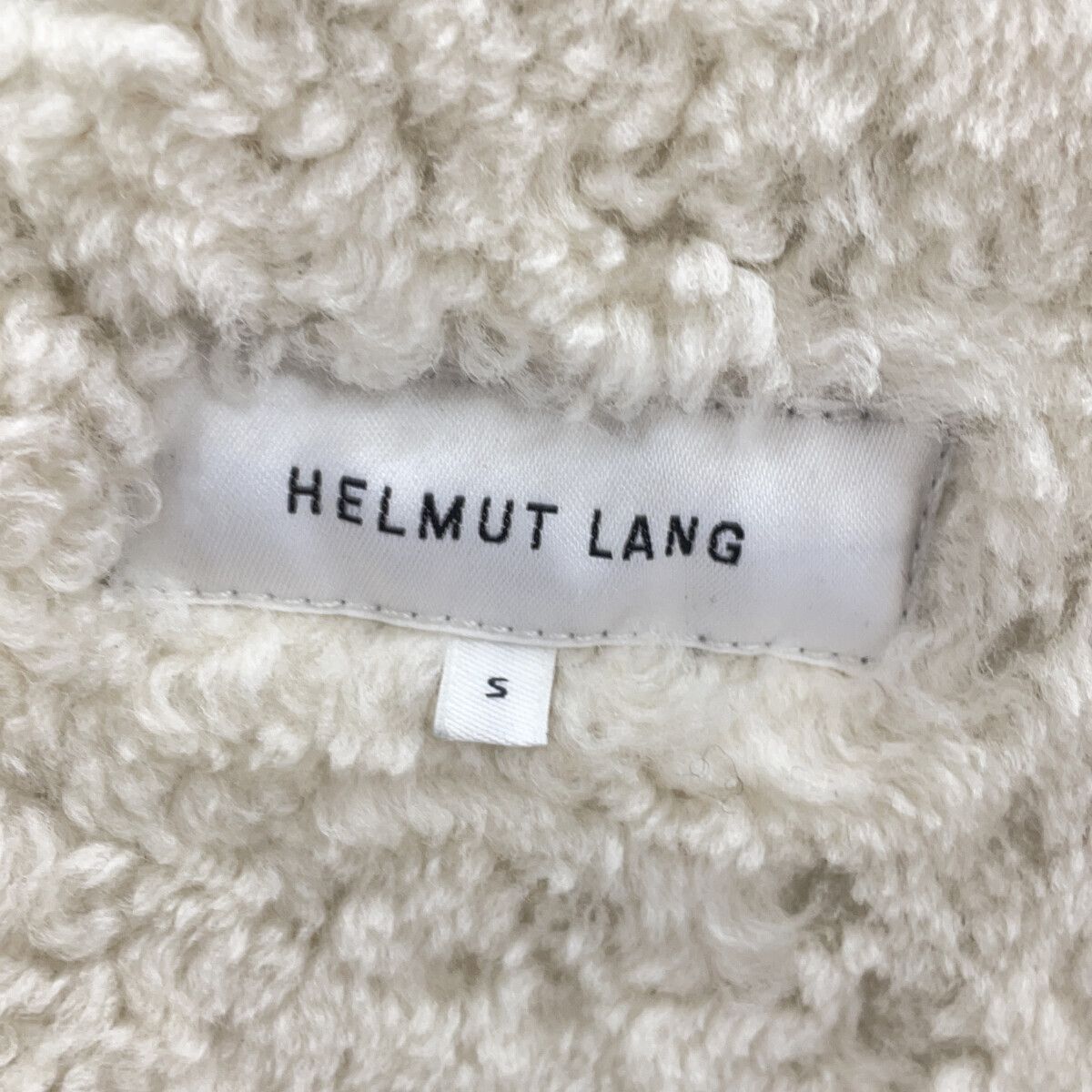 HELMUT LANG ヘルムートラング H07HW405ﾑｰﾄﾝｼﾞｬｹｯﾄ ﾌﾞﾗｯｸ ﾑｰﾄﾝ S