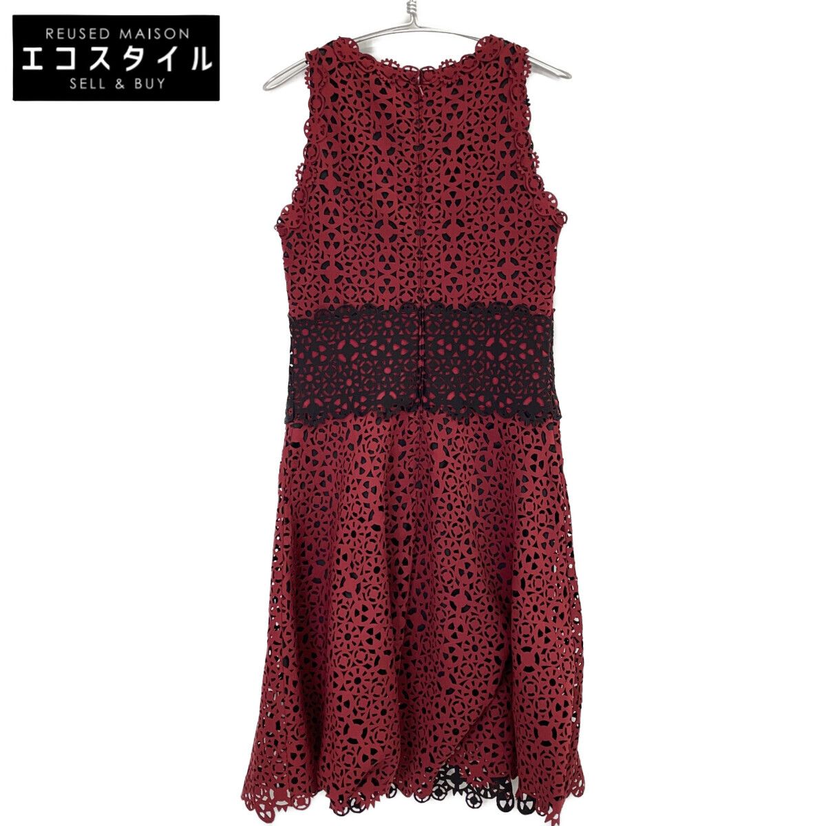 TADASHI SHOJI タダシショージ ﾚｯﾄﾞ AQK2262M ﾘﾘｱﾝﾄﾞﾚｽ ﾉｰｽﾘｰﾌﾞ ﾜﾝﾋﾟｰｽ