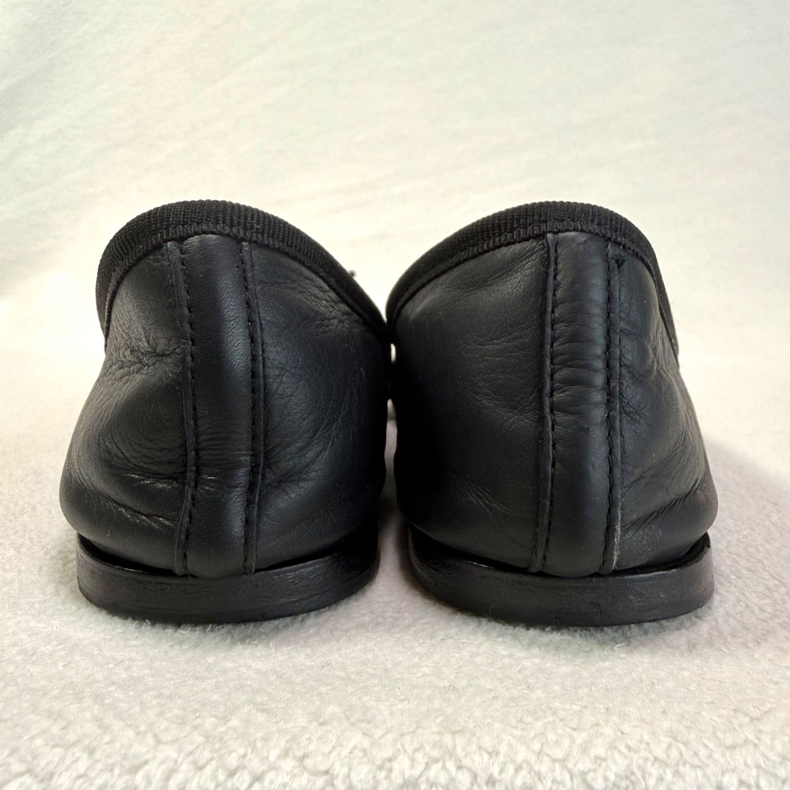 repetto 　バレエシューズ　フラット　パンプス　レザー　ブラック 良品・サイズ38✨レペット フラット バレエシューズ レザー ブラック