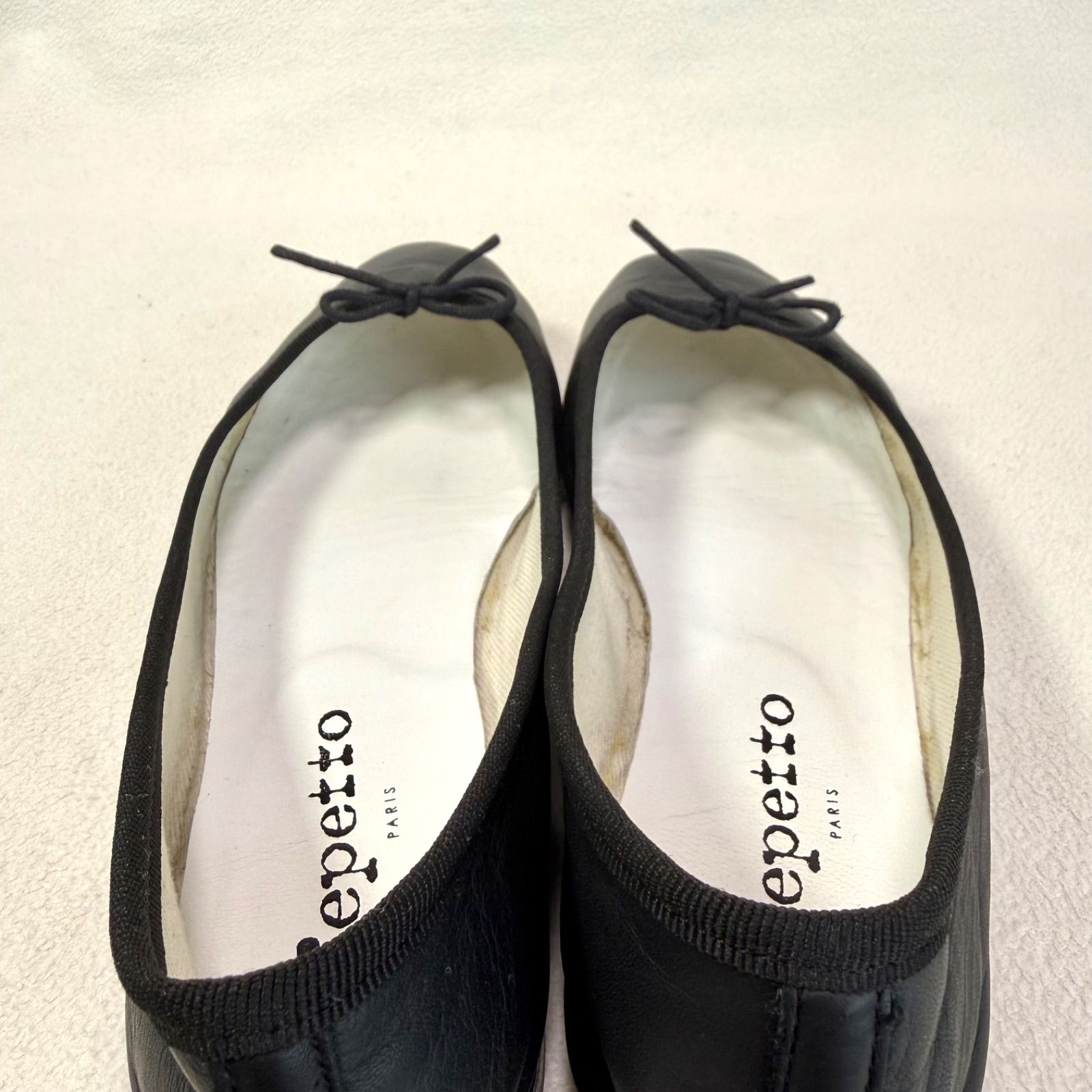 良品・サイズ38✨レペット フラット バレエシューズ レザー ブラック