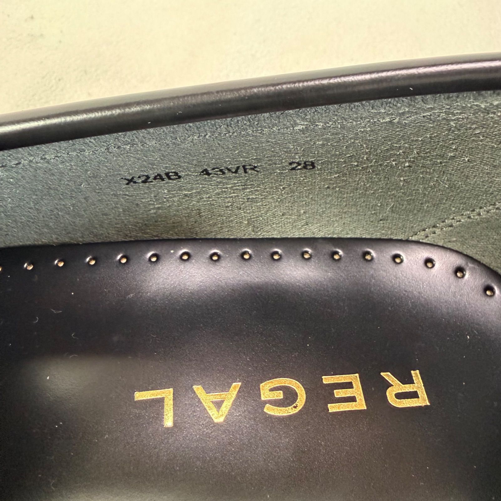 極美品・サイズ28.0✨リーガル 43VR コブラヴァンプ ガラスレザー