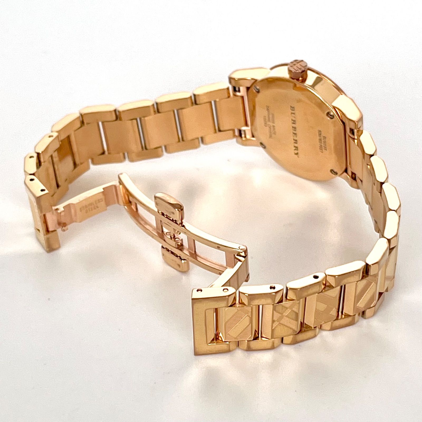 バーバリー BU9235 レディース 腕時計 磨き済み 美品】BURBERRY 電池
