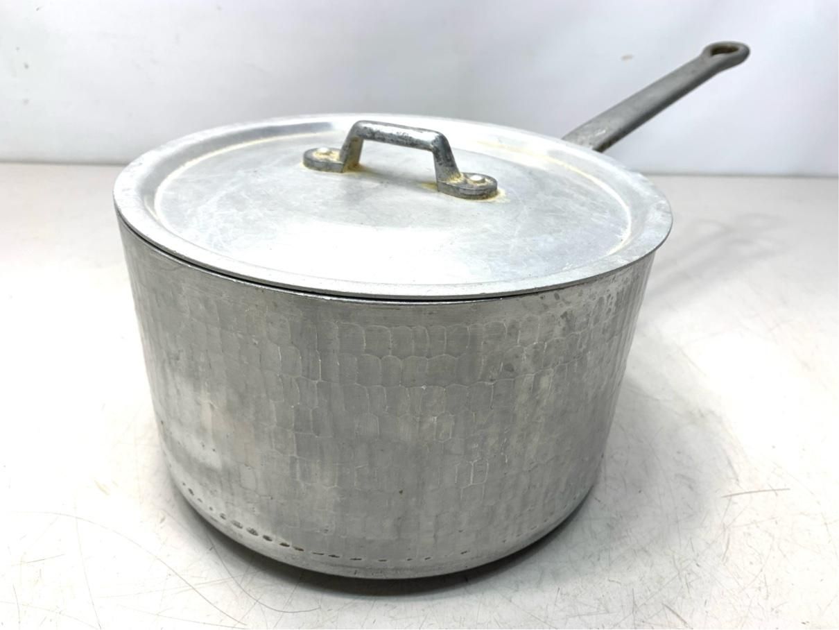 業務用　片手鍋　24cm　深型　蓋付き　調理器具　アルミ製　厨房器具 A9993B10