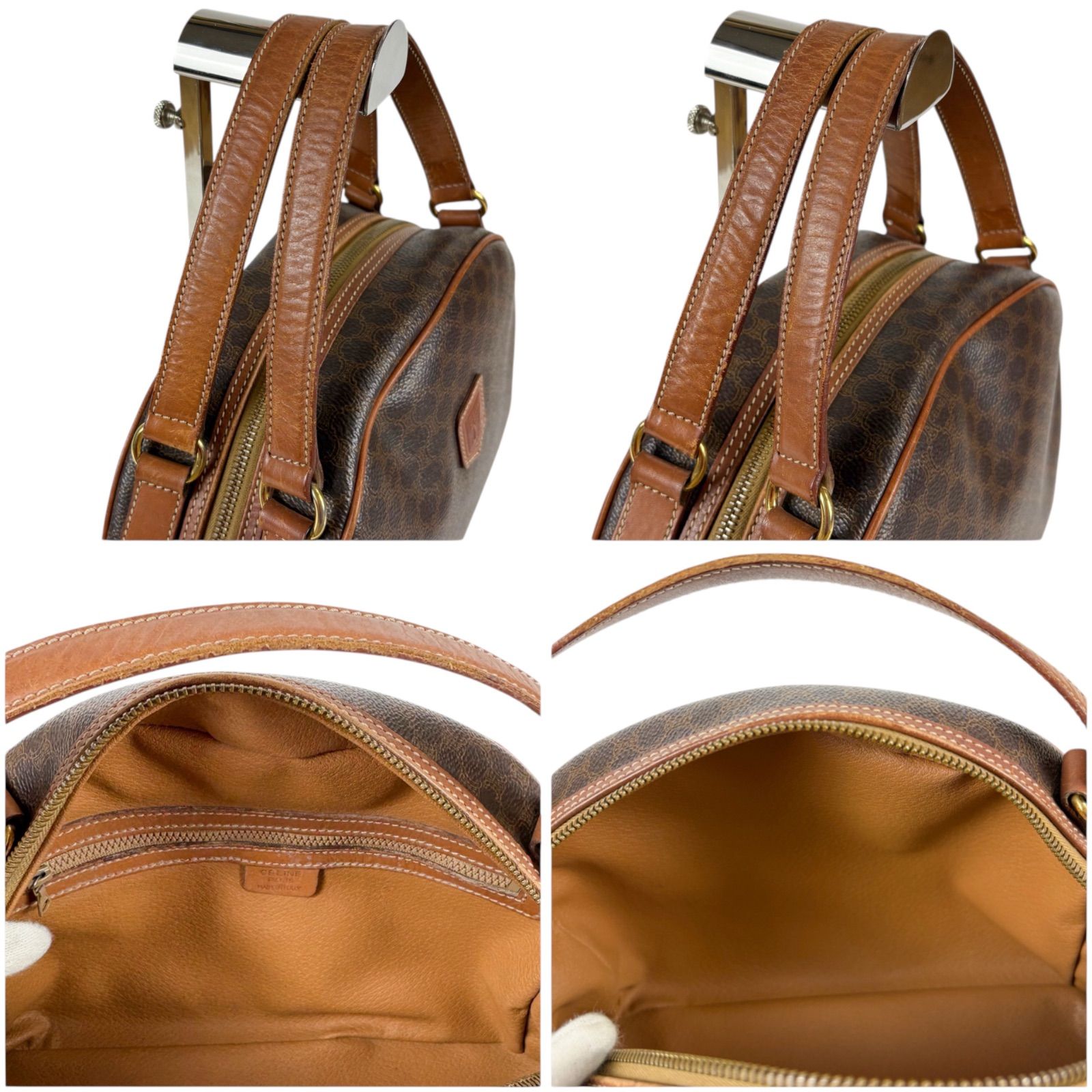 セリーヌ CELINE マカダム柄 ハンドバッグ ミニトートバッグ ドーム型