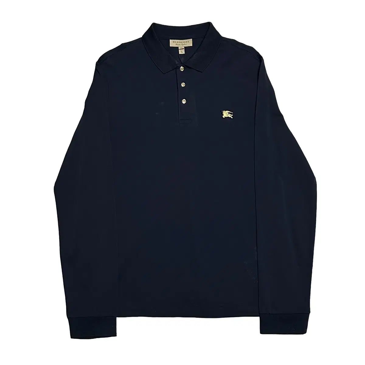 BURBERRY ネイビー 長袖カットソー XL XL バーバリー ゴールドロゴ ネイビー カラ Tシャツ - メルカリ