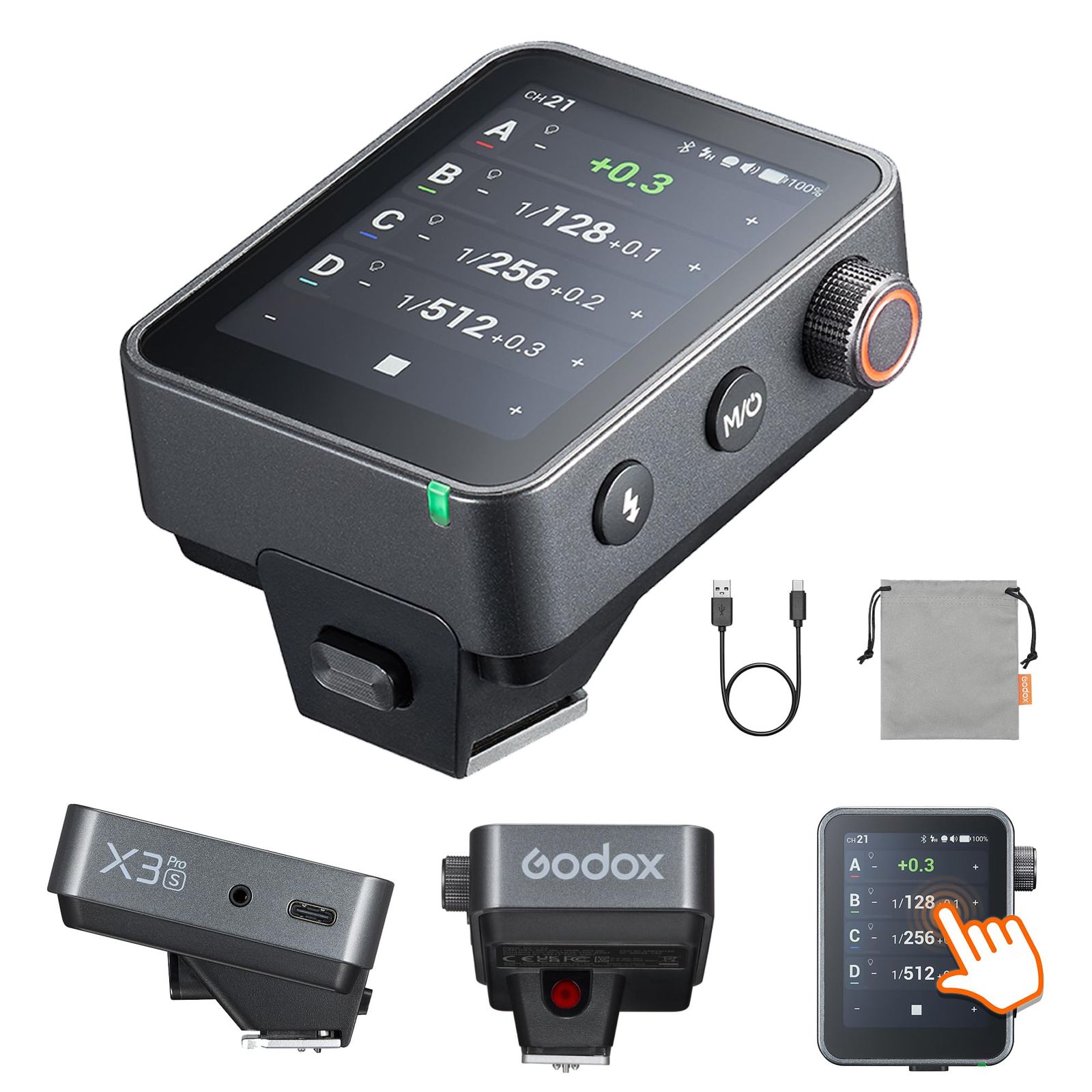 カメラ 新品 Godox X3Pro S TTL ワイヤレスフラッシュトリガー、2.4GHz 