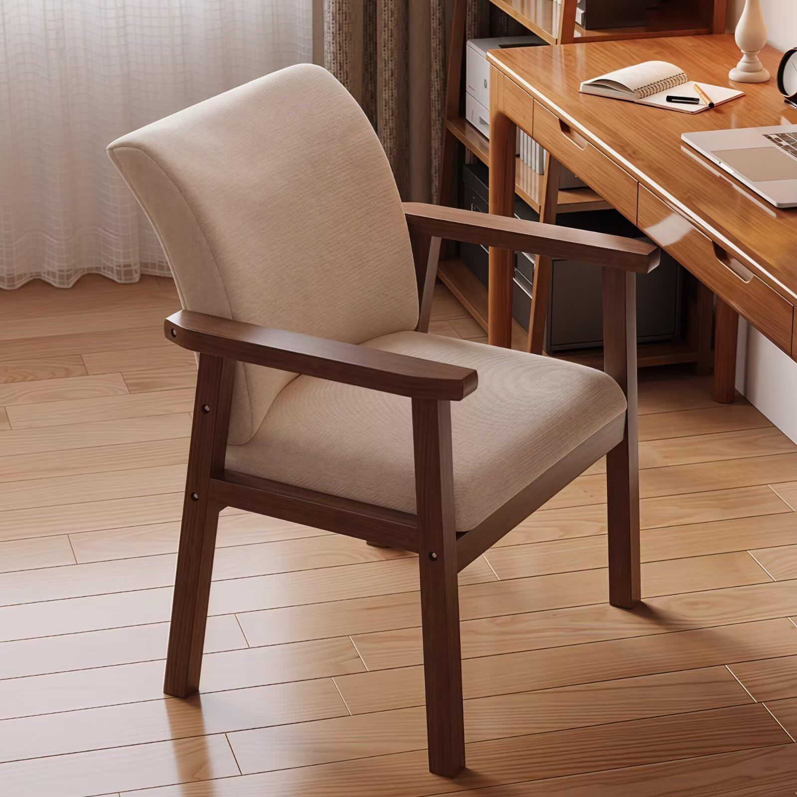 新品 椅子 無垢材 シンプル おしゃれ 肘付き コンピュータ 木製 レザー