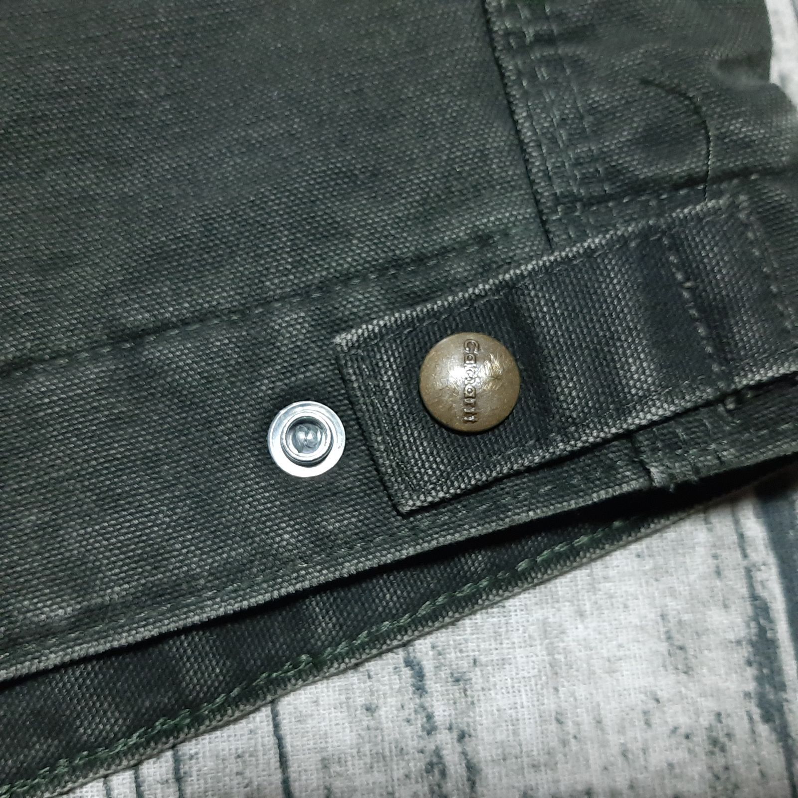 size L】モスグリーン カーハート デトロイトジャケット ノーチェスト