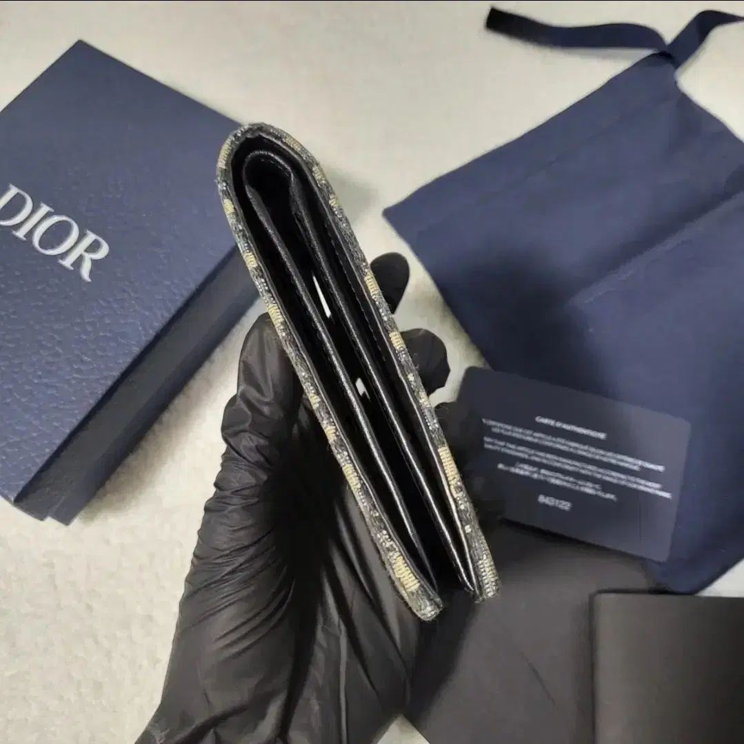 フルセット Dior オブリーク ジャカード 二つ折り財布 - メルカリ