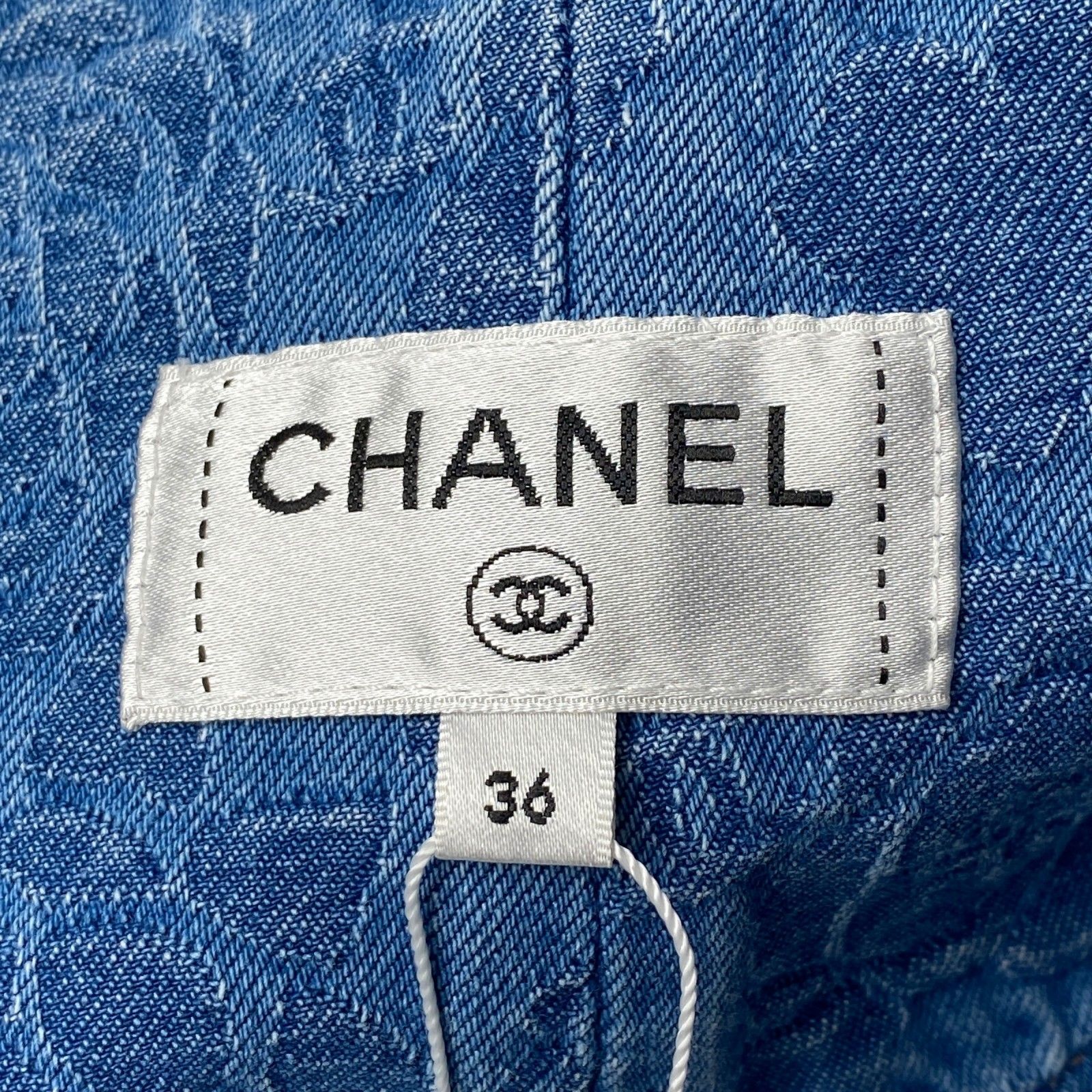 未使用 シャネル CHANEL レディース ココマーク カメリア デニム