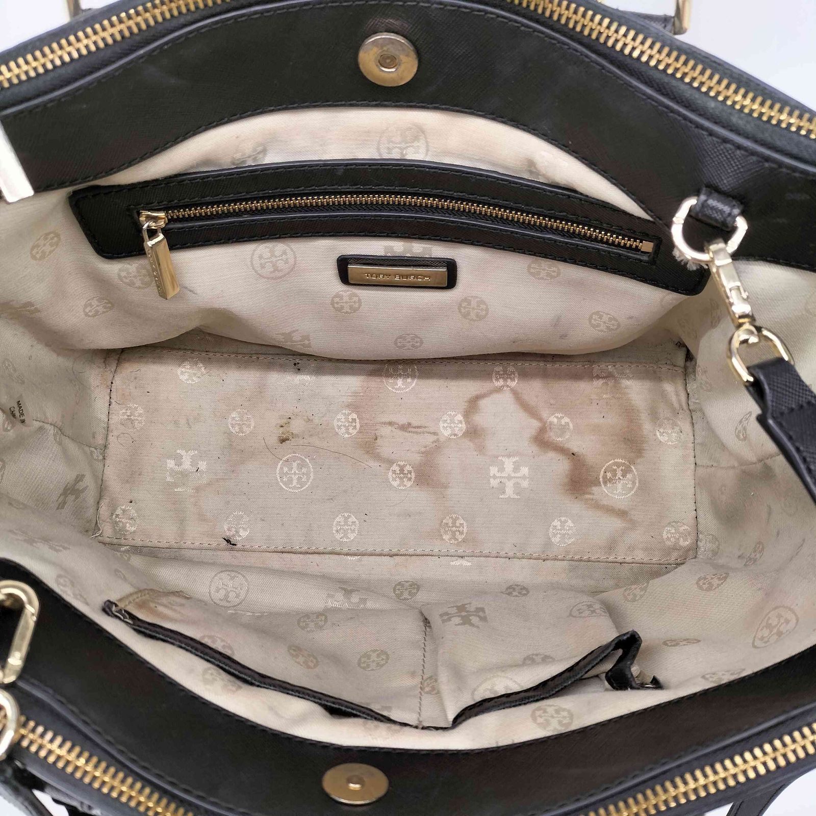 トリーバーチ TORY BURCH ロビンソン ダブルジップ レザー トート