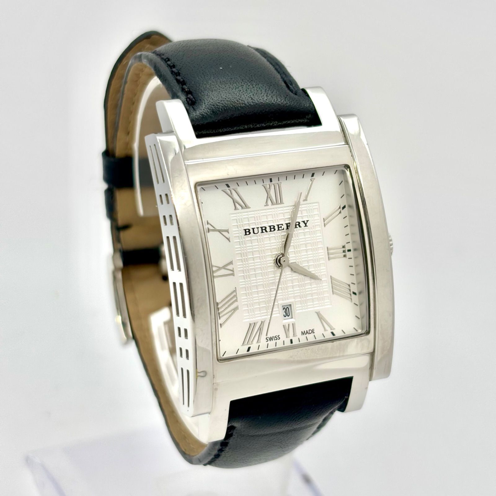 新品電池】BURBERRY バーバリー BU1554 メンズ 腕時計 シルバー デイト