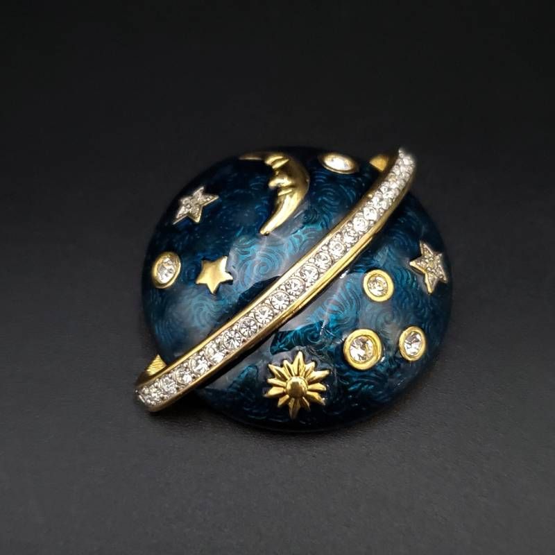 SWAROVSKI スワロフスキー ブローチ クリスタル ラインストーン 宇宙