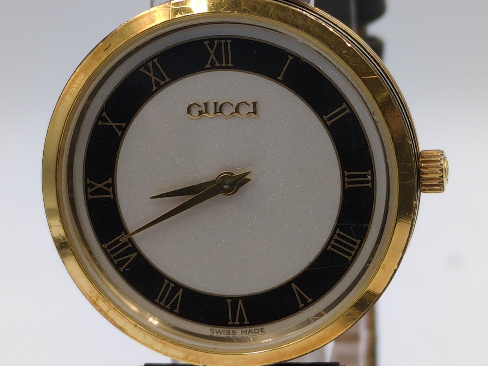 GUCCI グッチ クラシック ローマン文字盤 ゴールド レディース腕時計