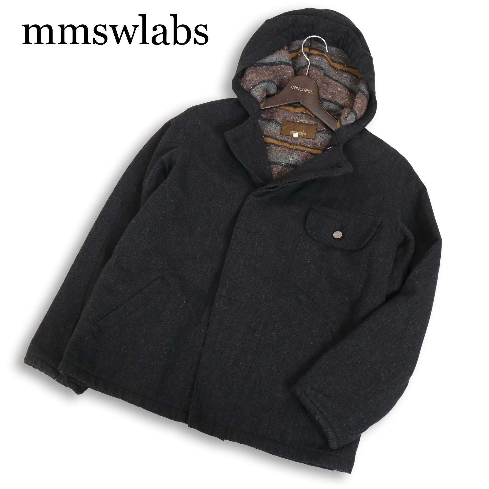 NEPENTHES ネペンテス mmswlabs 秋冬 ウール混☆ フーディー ワーク 