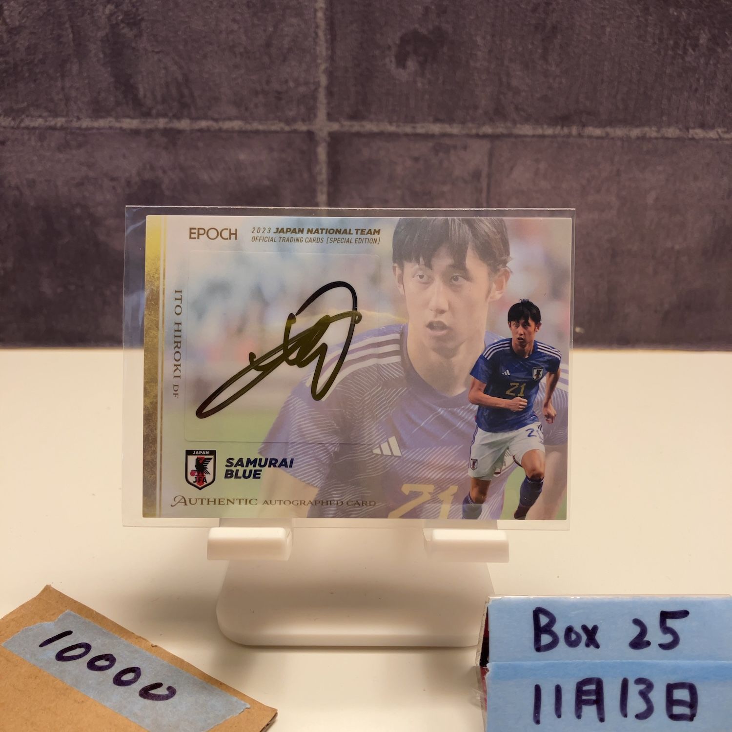 2023 EPOCH 伊藤洋輝 40/50 直筆サインカード 日本代表 Samurai Blue