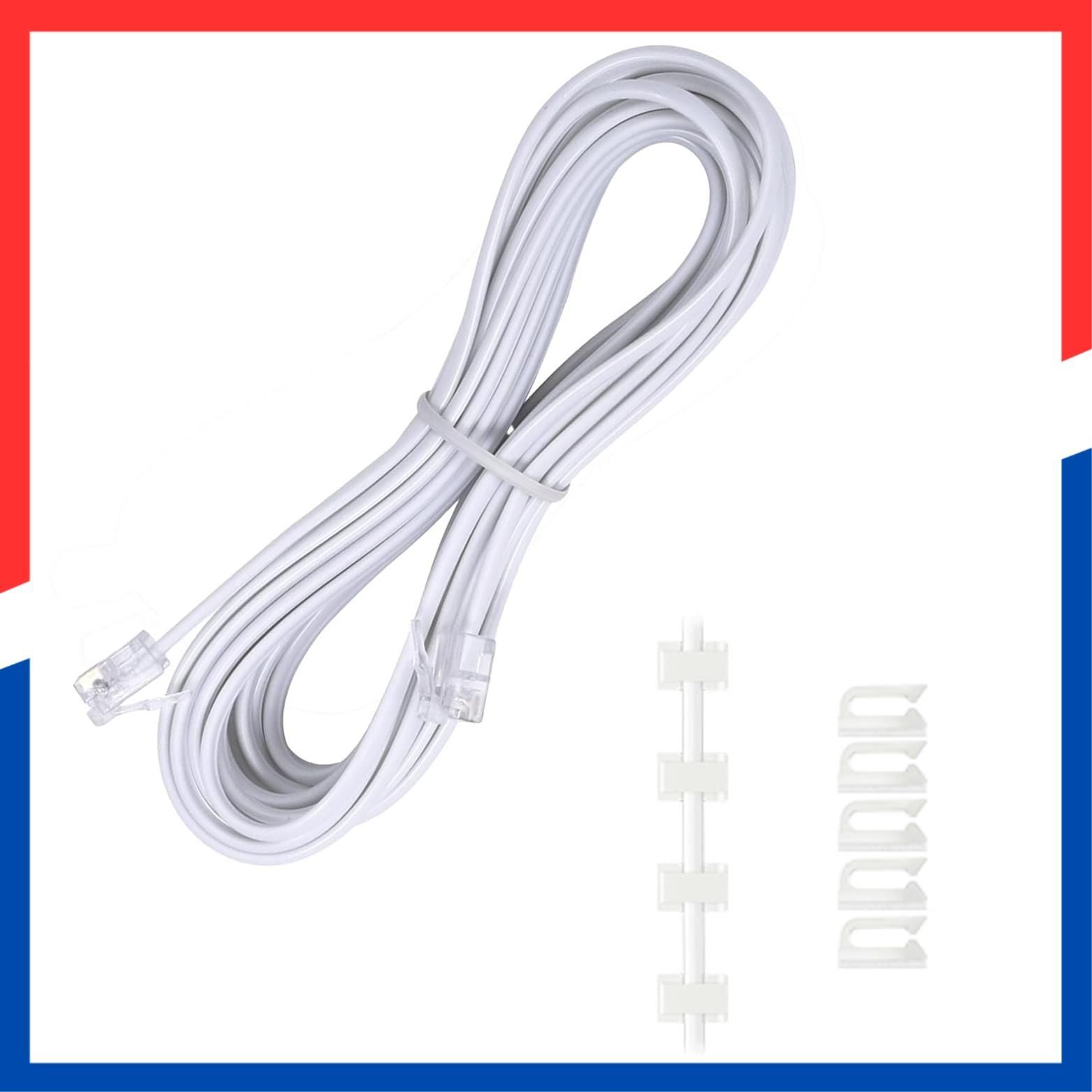 即日発送】Tuguiyo 6極2芯 RJ11 ADSL用 電話線 電話延長コード 電話