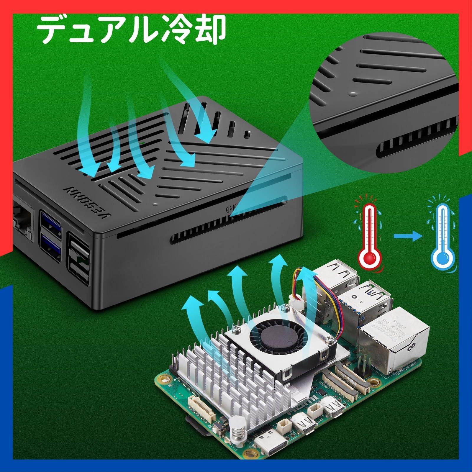 即日発送】Pi5 16GBキット技適済 ラズベリーパイ5 16GBボード/27W GaN