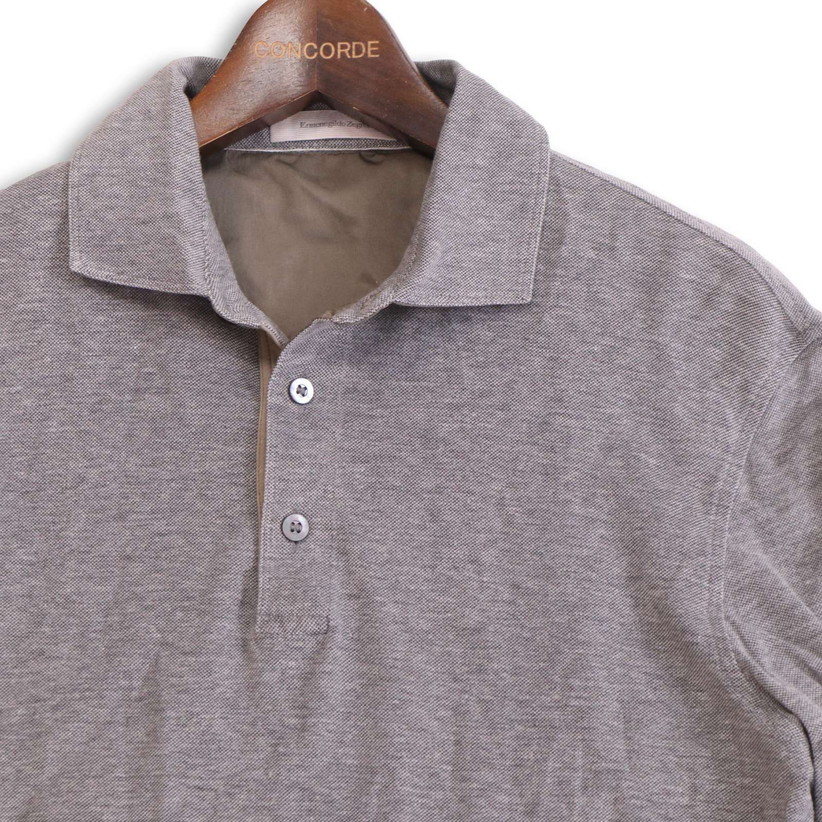 美品✨ゼニア 長袖ポロシャツ イタリア製☆ Ermenegildo Zegna エルメネジルド ゼニア 通年 カシミヤ