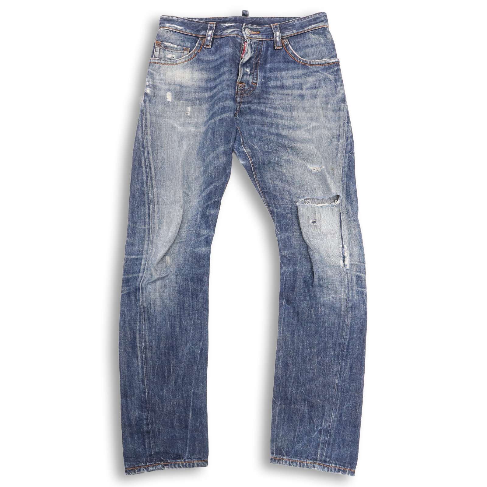 DSQUARED2 ディースクエアード 通年 立体裁断☆ ダメージ加工 スリム