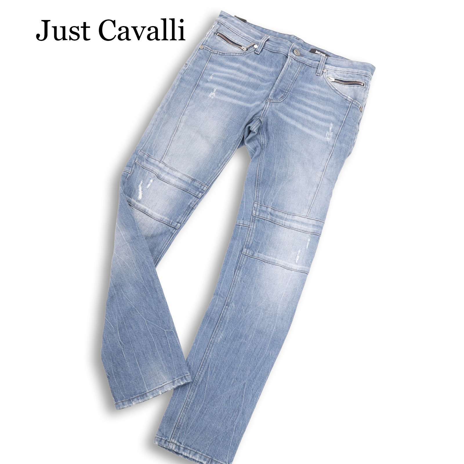 Just Cavalli ジャストカヴァッリ 通年 レオパード柄 ダメージ Cavalli 