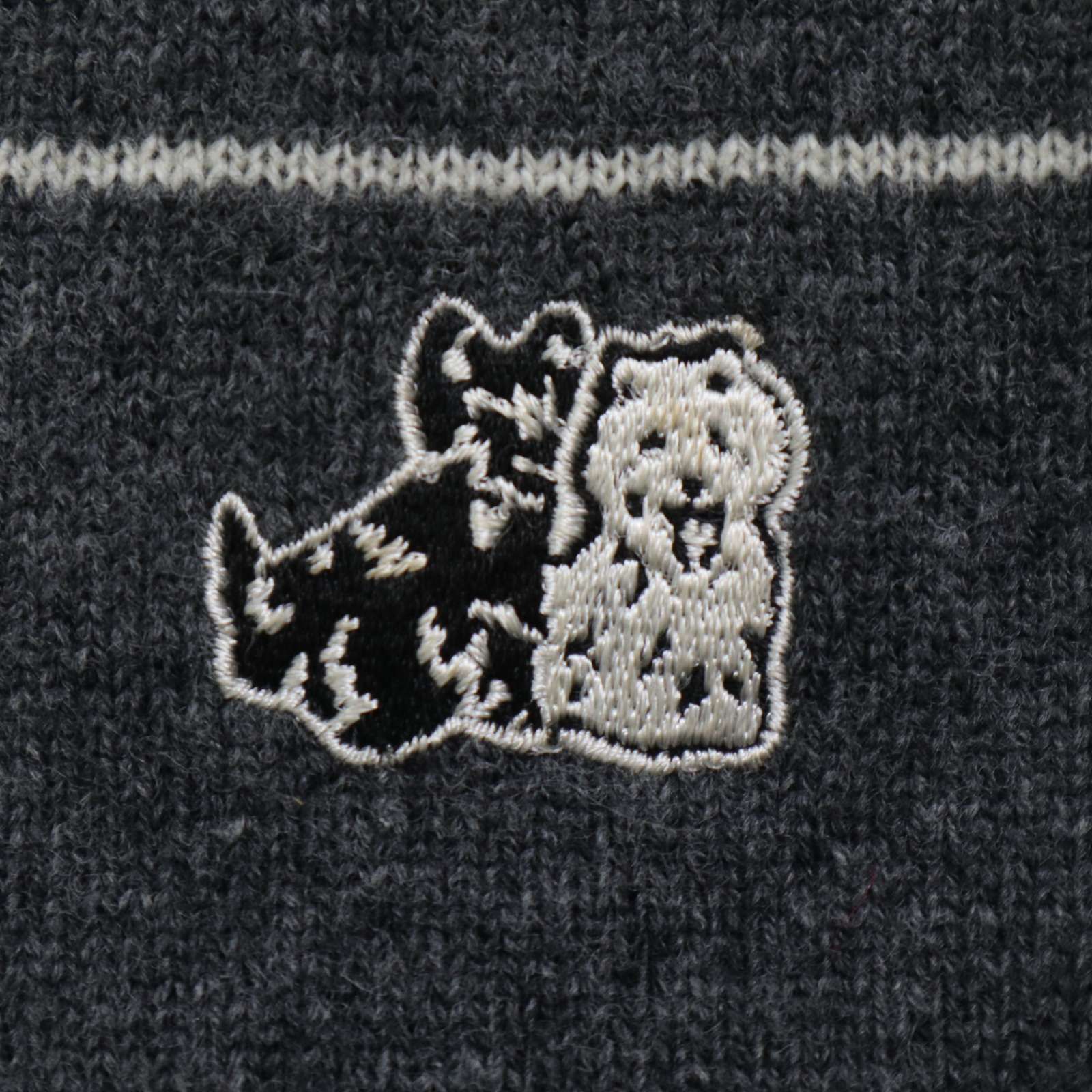 BLACK&WHITE ブラック＆ホワイト ゴルフ 秋冬 ウール100％☆ ドッグ