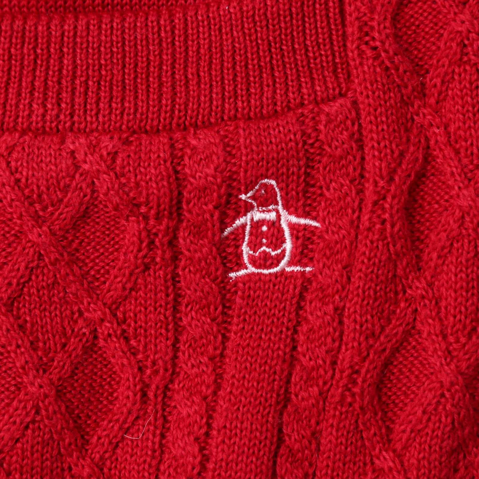 ☆Munsing wear☆LL☆赤ウールベスト☆前ファスナー☆左胸ロゴ刺繍有