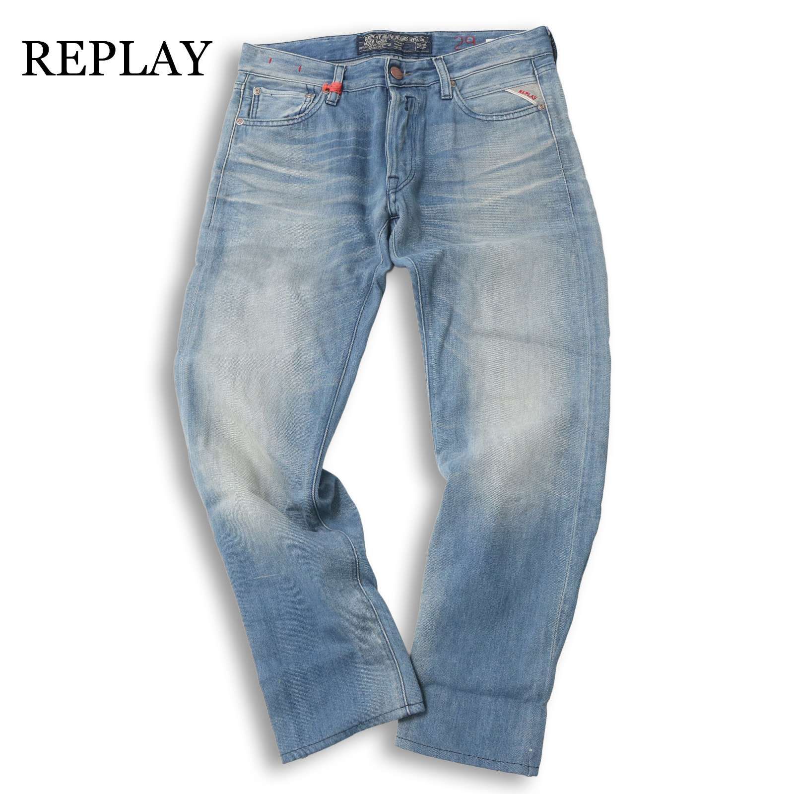 REPLAY リプレイ 通年 LENRICK☆ USED加工 テーパード デニム パンツ 