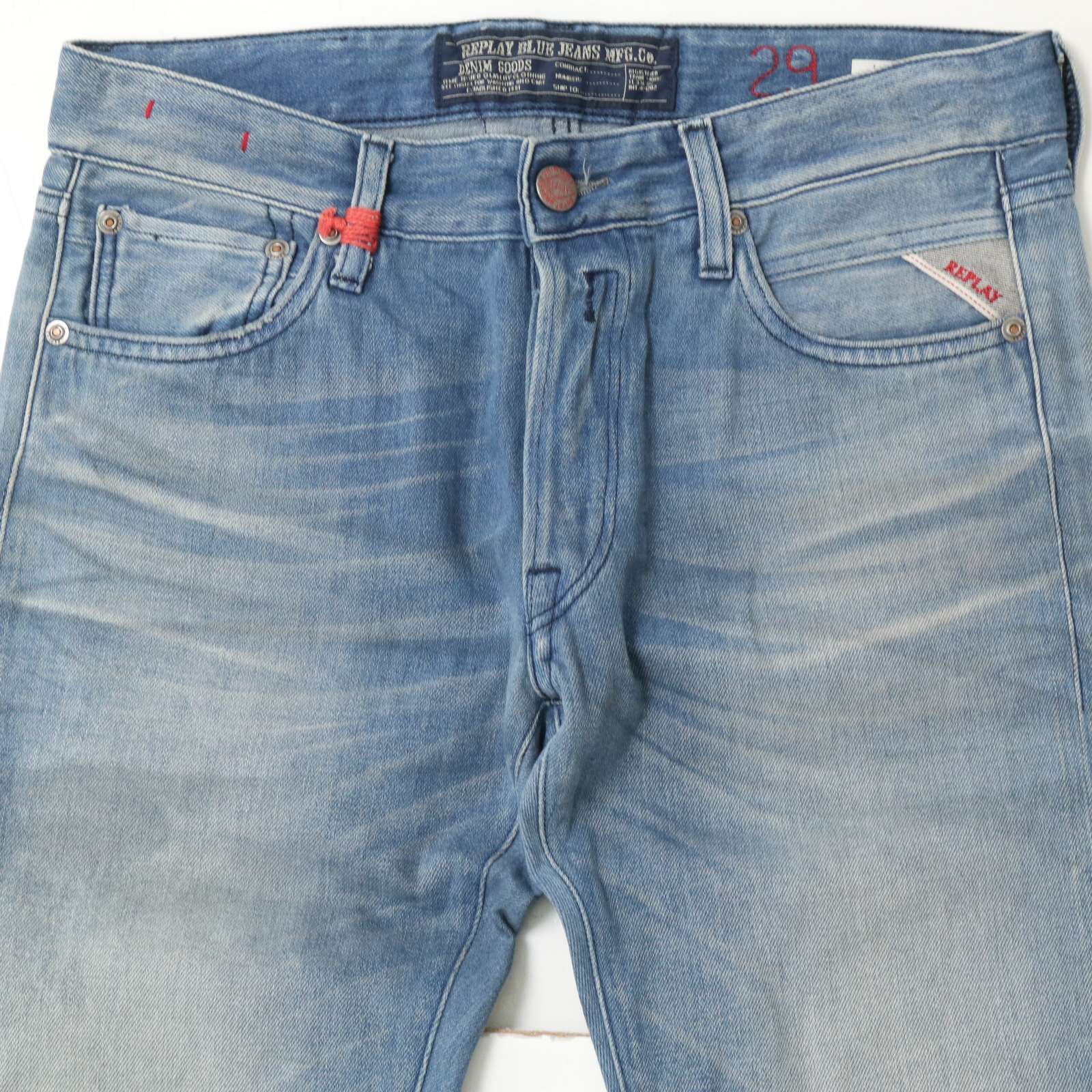 REPLAY リプレイ 通年 LENRICK☆ USED加工 テーパード デニム パンツ 
