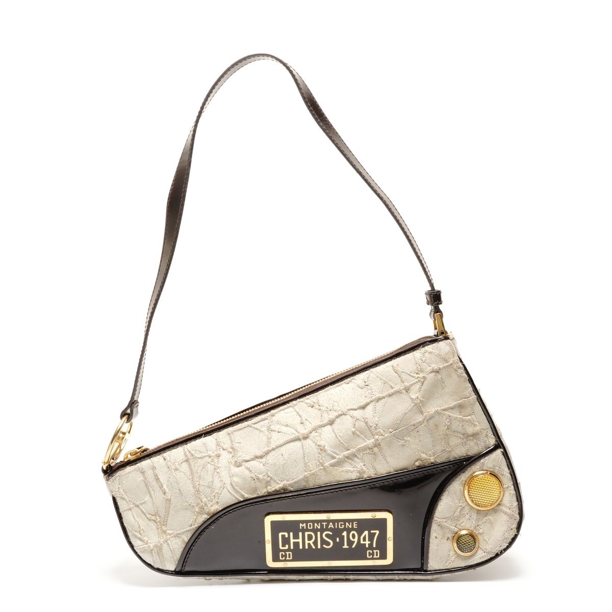 Christian DIOR ディオール サドルポーチ トロッター柄 Dior 