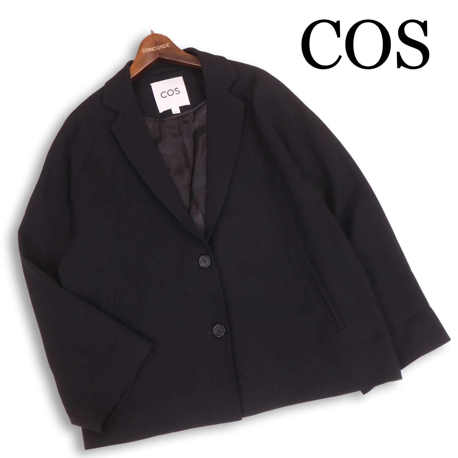 COS コス 通年 総裏☆ テーラード ジャケット Sz.36 レディース 黒 