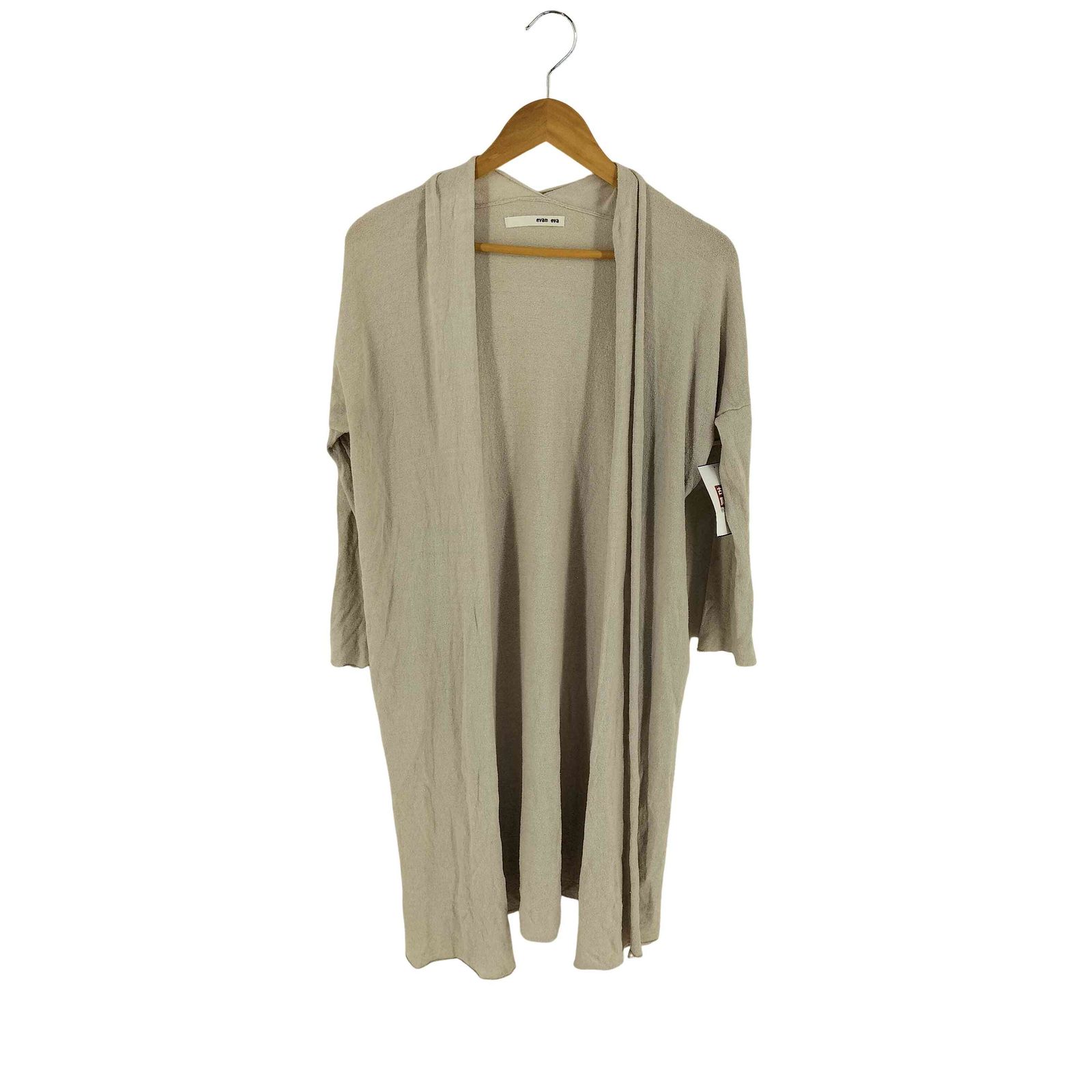 54】【中古】evam eva(エヴァムエヴァ) カーディガン 七分袖/シルク混