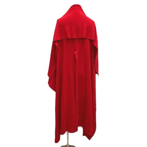 セリーヌ CELINE カシミヤ ケープ コート ニット ロング ワンポイント