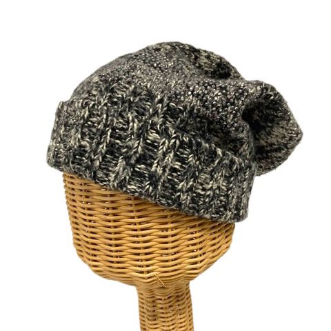 シャネル CHANEL MP398 ニット帽 シルク混 カシミヤ混 ミックス ロゴ