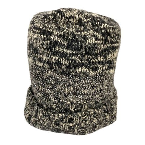 シャネル CHANEL MP398 ニット帽 シルク混 カシミヤ混 ミックス ロゴ