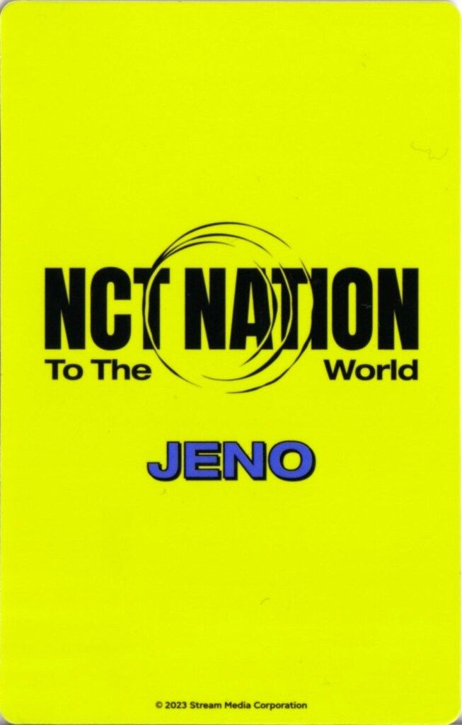 NCT ランダムトレーディングカードセット JENO 2023 NCT NATION:To The