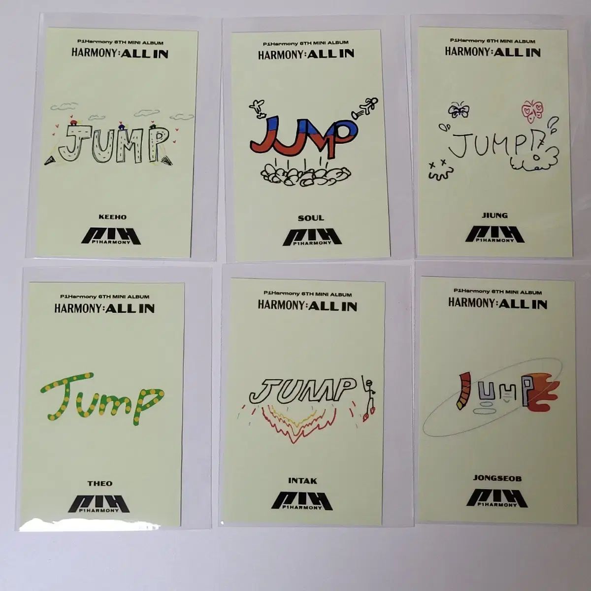 p1harmony サノク　トレカ　6枚　セット P1Harmony（ピーワンハーモニー）オールイン ジャンプ 公開番組 サノク