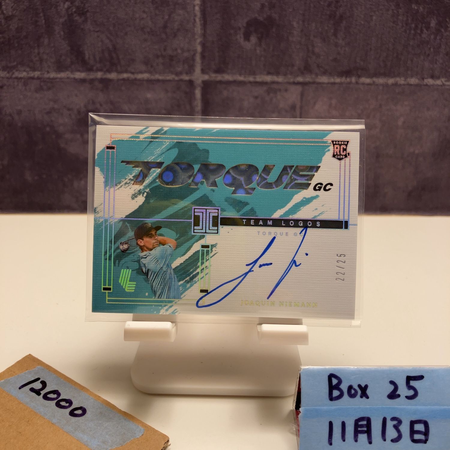 2024-25 Panini Joaquin Niemann 22/25 直筆サインカード Torque GC