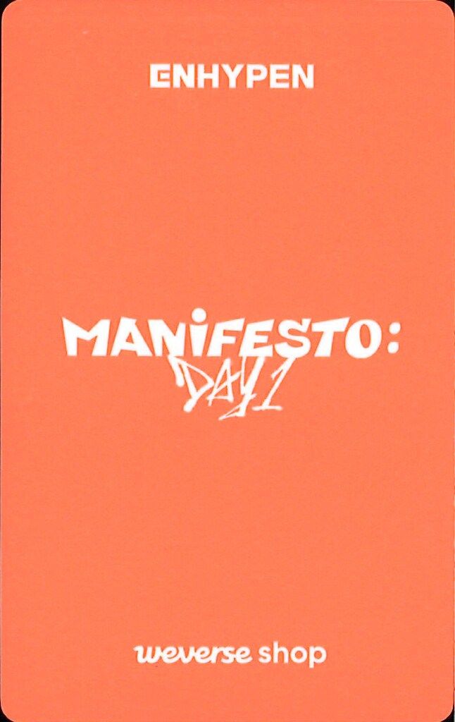 ENHYPEN Weverse Global JAY MANiFESTO:DAY1 - メルカリ