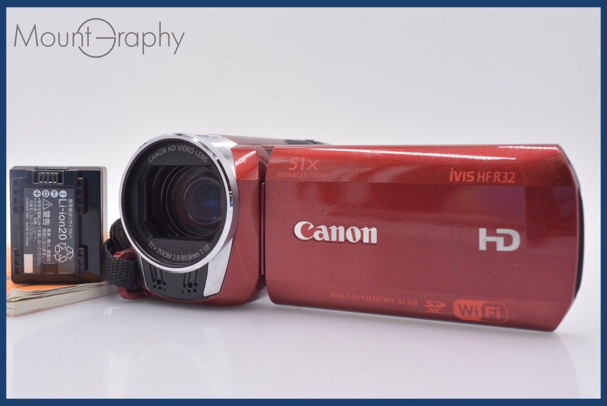 動作保証】 キヤノン Canon IVIS HF R32 32x バッテリー、使用説明書