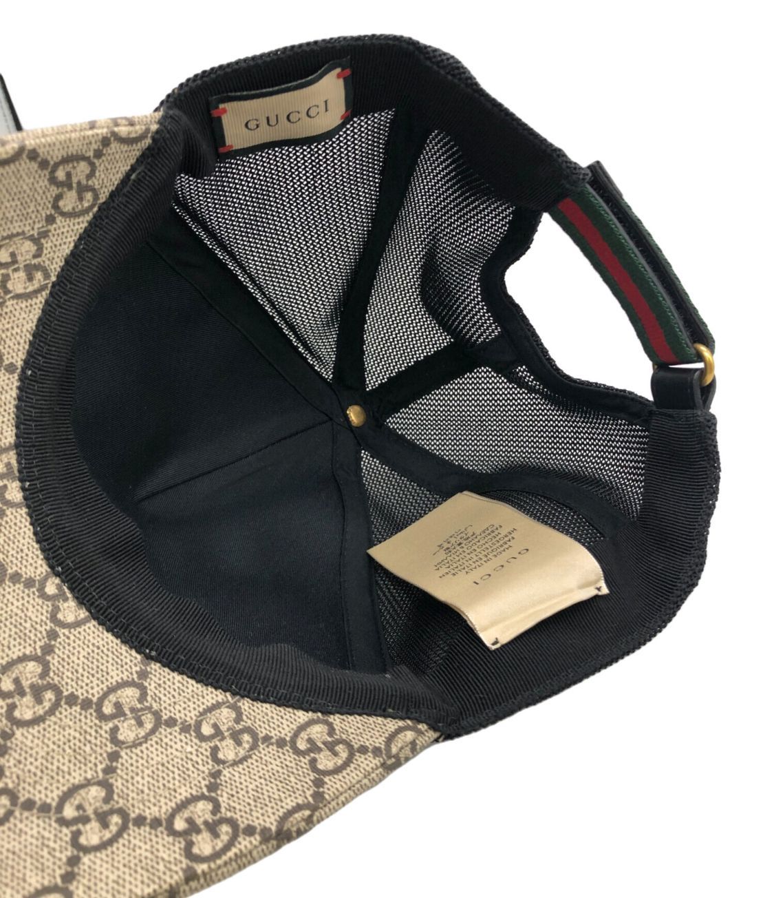 GUCCI GGスプリーム キャンバス タイガー キャップ メンズ グッチ