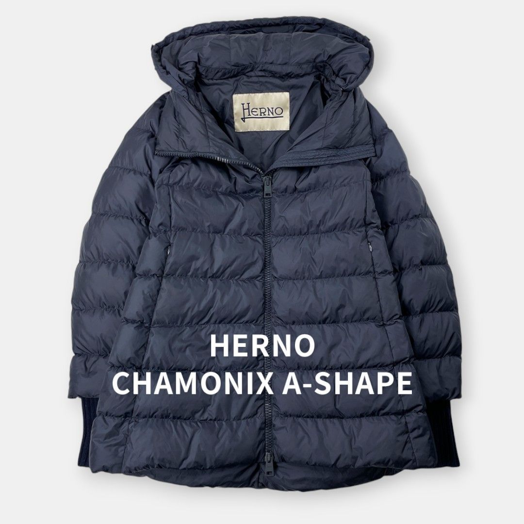 HERNO ヘルノ ナイロン ダウンコート ダウンジャケット A SHAPE NYLON