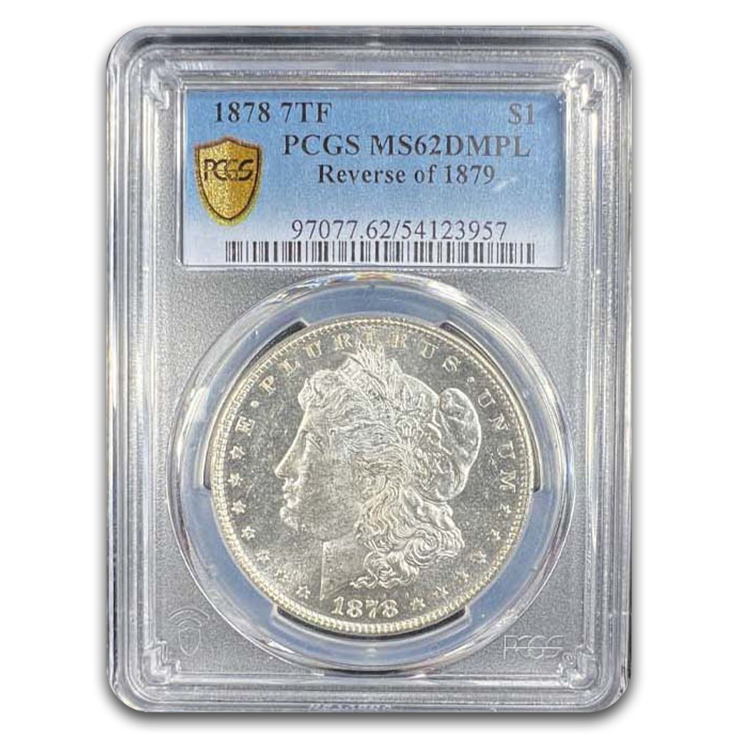 1878年 モルガン・ダラー 7TF Rev of 79 MS-62 PCGS (DMPL) - メルカリ